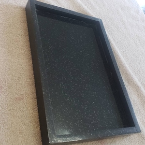 Handmade Absolute Black Granite Tray 10&quot; × 6 3/4&quot; x 1&quot;(height), Free Shipping Beautiful perfect for a housewarming gift.