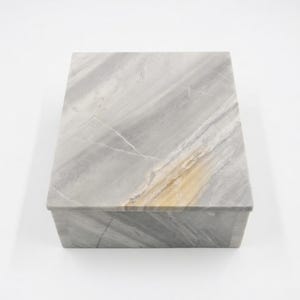 Handgemaakte extra grote doos Sienna Azul-marmer 15 x 10 x 4 inch, een elegante grote opbergdoos, mooie aanvulling Gratis verzending
