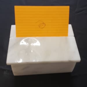Marble Recipe Box 6&quot;×4&quot; height 4 1/2&quot; fits 3x5 recipe cards Available your choice of marble/ stone types  Free Shipping
