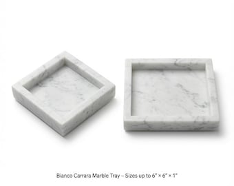 Handmade Bianco Carrara Marble Tray in your choice of sizes , perfect for your nightstand, bathroom, or table decor beautiful decor.