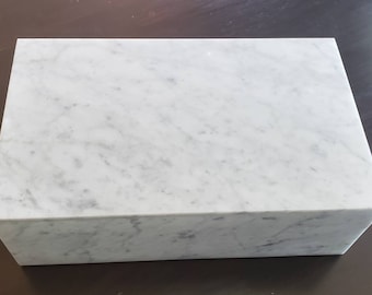 Handgemachte Bianco Carrara Box 17 3/4"×10 3/4" Höhe 6 1/8" Große schöne Aufbewahrung oder Mittelstück. Kostenloser Versand in die USA