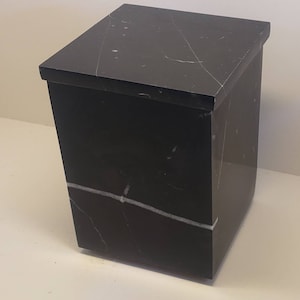 Handmade  Marble box 4&quot;×4&quot; height 5 1/2&quot;  available in a variety of stone types  polished inside and out free shipping to The United States