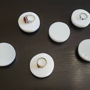 Set of (6) 2&quot; diameter marble circular display pedistals available in a variety of stone types and colors