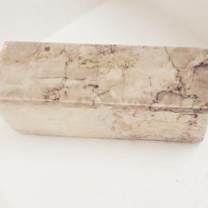 Dynasty Cream marble box weekly pill box 7"×2 1/4" height 2 3/8" box with weakly pill organizer FREE SHIPPING image 4