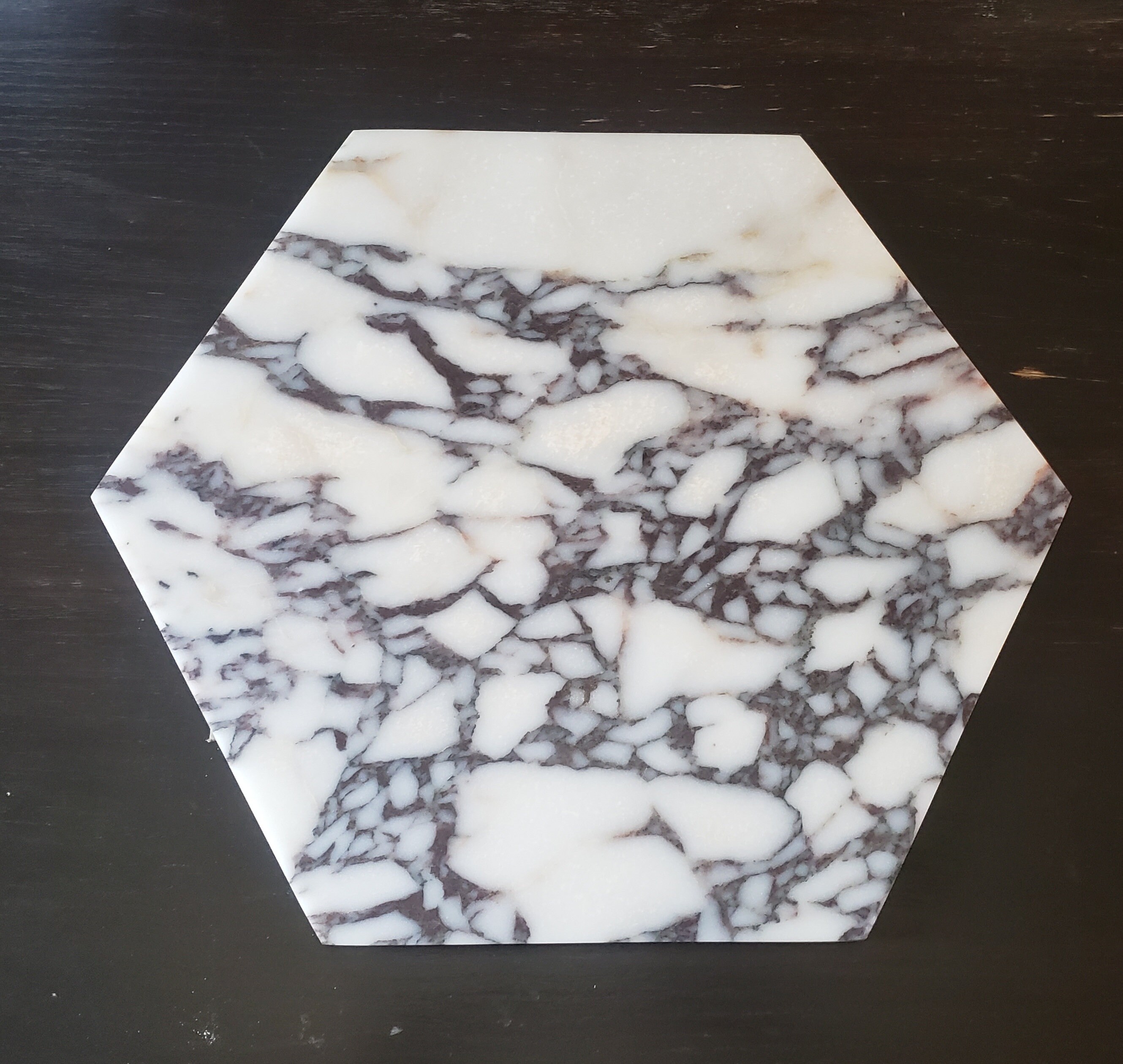 Amaretto Viola Purple Marble Hexagon Trivets / Tabletops / Decorative ...