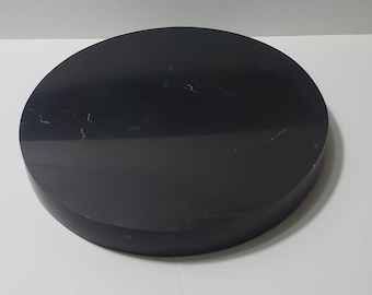 1" thick Nero Marquina Black Marble circles 6",7",8",9",10",11",12",13",14",15",16" diameter available perfect for centerpiece art base.