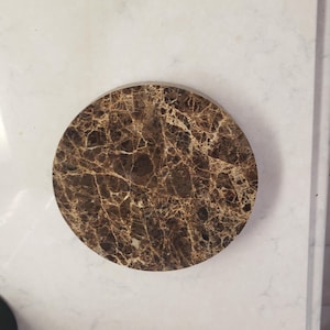 Thick Emperador Dark Marble Trivets / Tabletops / Decorative Marble Pieces in many shapes and sizes FREE SHIPPING