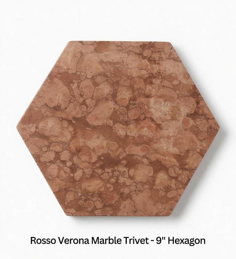 KandMStoneandGlass Rosso Verona Marble Hexagon