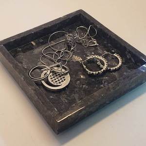 Handmade Blue Pearl Granite Tray in your choice of sizes , perfect for your nightstand, bathroom, or table decor beautiful decor.