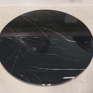 Nero Marquina Marble Circles Trivets / Tabletops / Decorative Marble Pieces in many sizes FREE SHIPPING in The United States