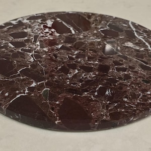 Rosso Levanto Red Marble Trivet,  Hot plate. Perfect to protect your table from hot pans 12&quot; available in 3 shapes. circle, square, hexagon.