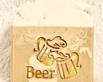 Beer Handmade Soap Hops Barley Beer Gift For Dad Beer Lover Suds Fathers Day Cold Processed Party Favors for Adults Beer Drinker Gift