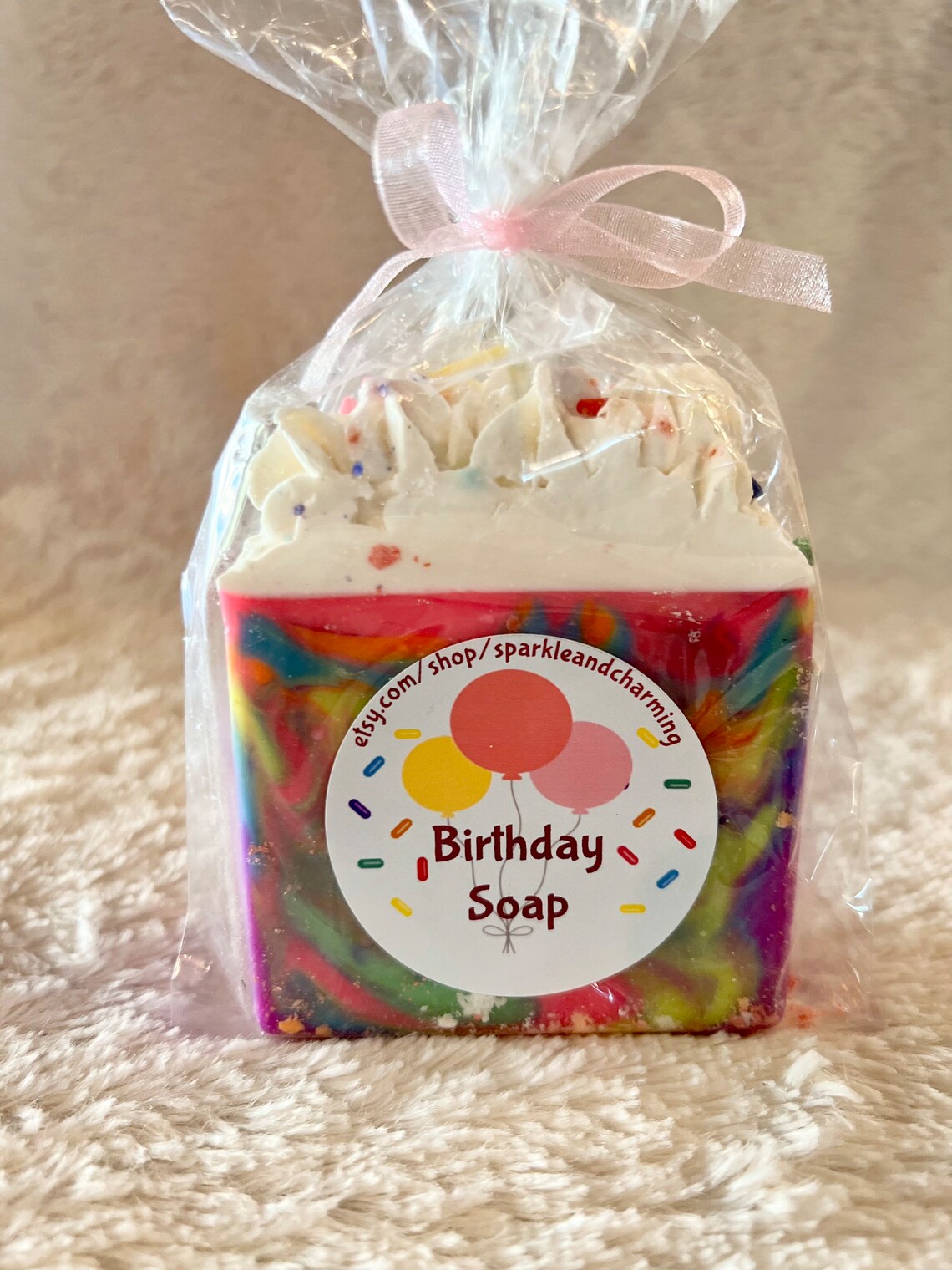 Happy Birthday Soap Gift for Her Teen Sprinkles Homemade Etsy