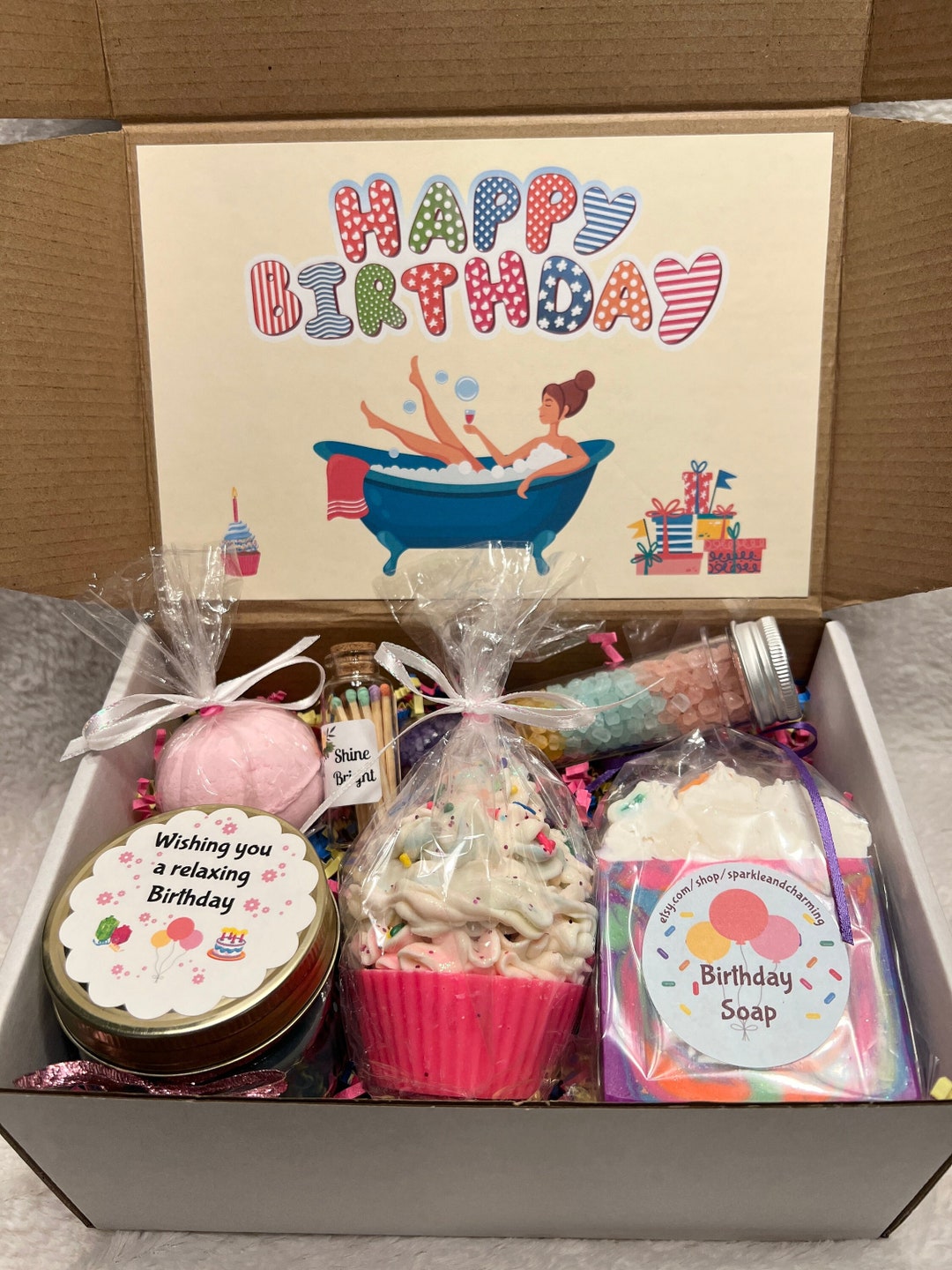 Happy Birthday Soap Gift Box for Her Happy Birthday Gift for Her