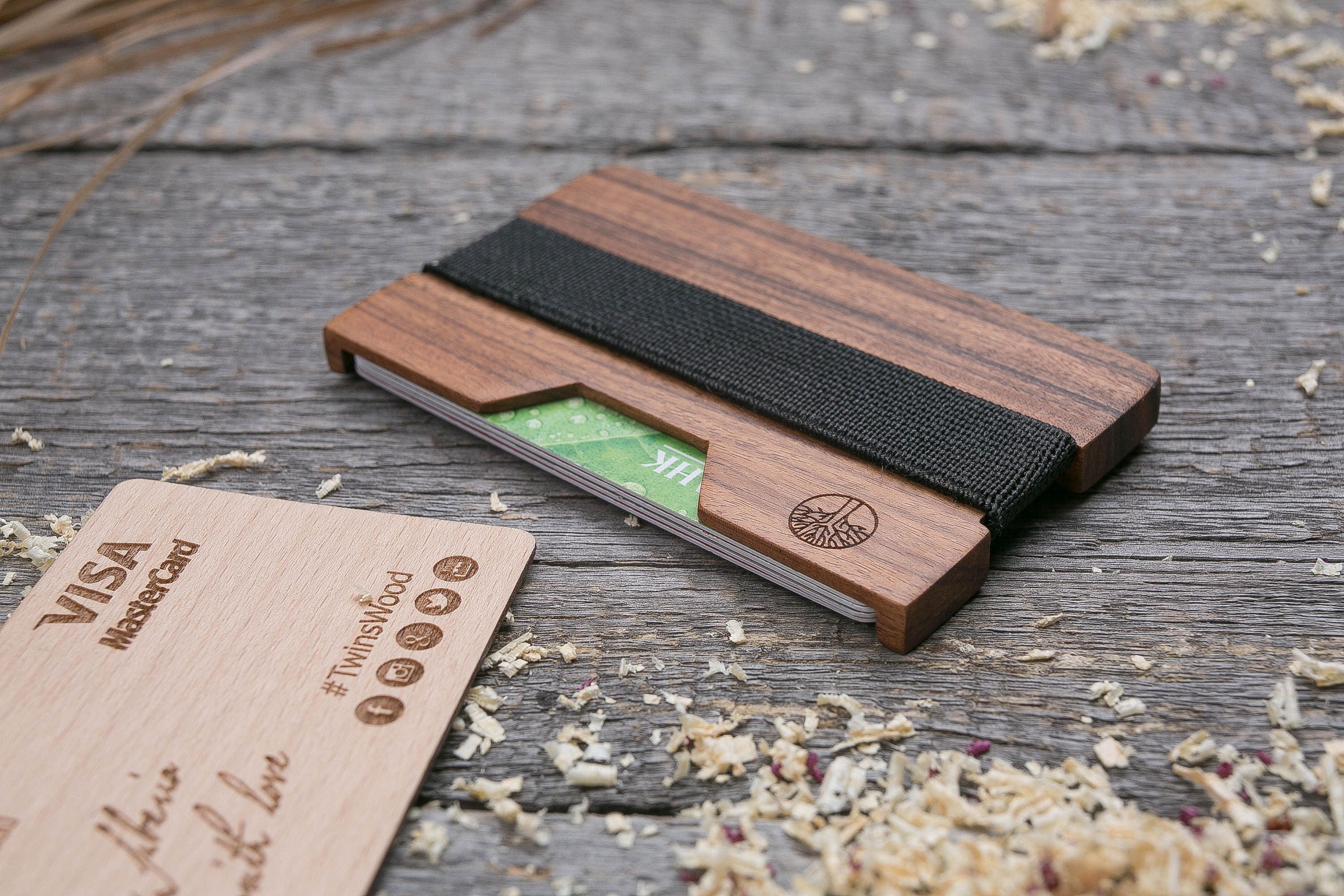 Premium Wood wallet Slim Rosewood Wallet Minimalist wallet Etsy