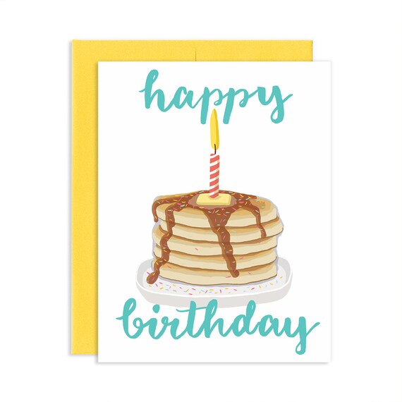 Pancake Birthday Card Etsy