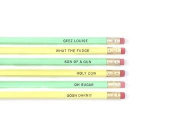 Grandma's Cuss Words pencil set / Swear Pencils / Funny Pencils / Grandma Pencils / Granny Pencils