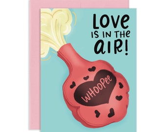Love Is In The Air Valentine Card | Whoopee Cushion Valentine | Funny Valentine's Day Card | Funny Valentine | Fart Card | Joke Card |