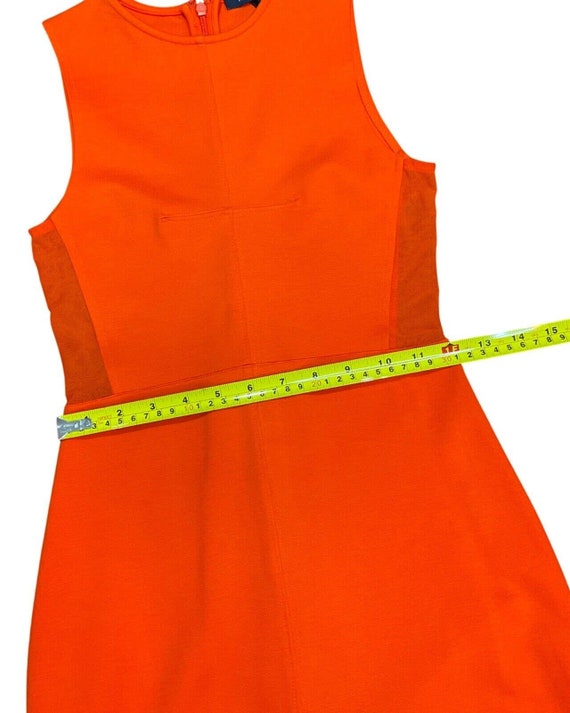French Connection Fcuk Bodycon Mesh Stretch Orange Sleeveless Party Dress Nwot
