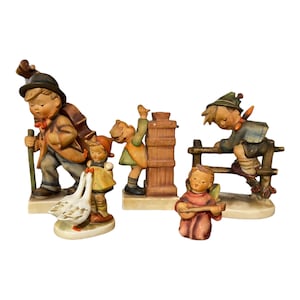 Hummel Figurines Lot Vintage Goebel Little Cellist Goose Girl 5 Pieces