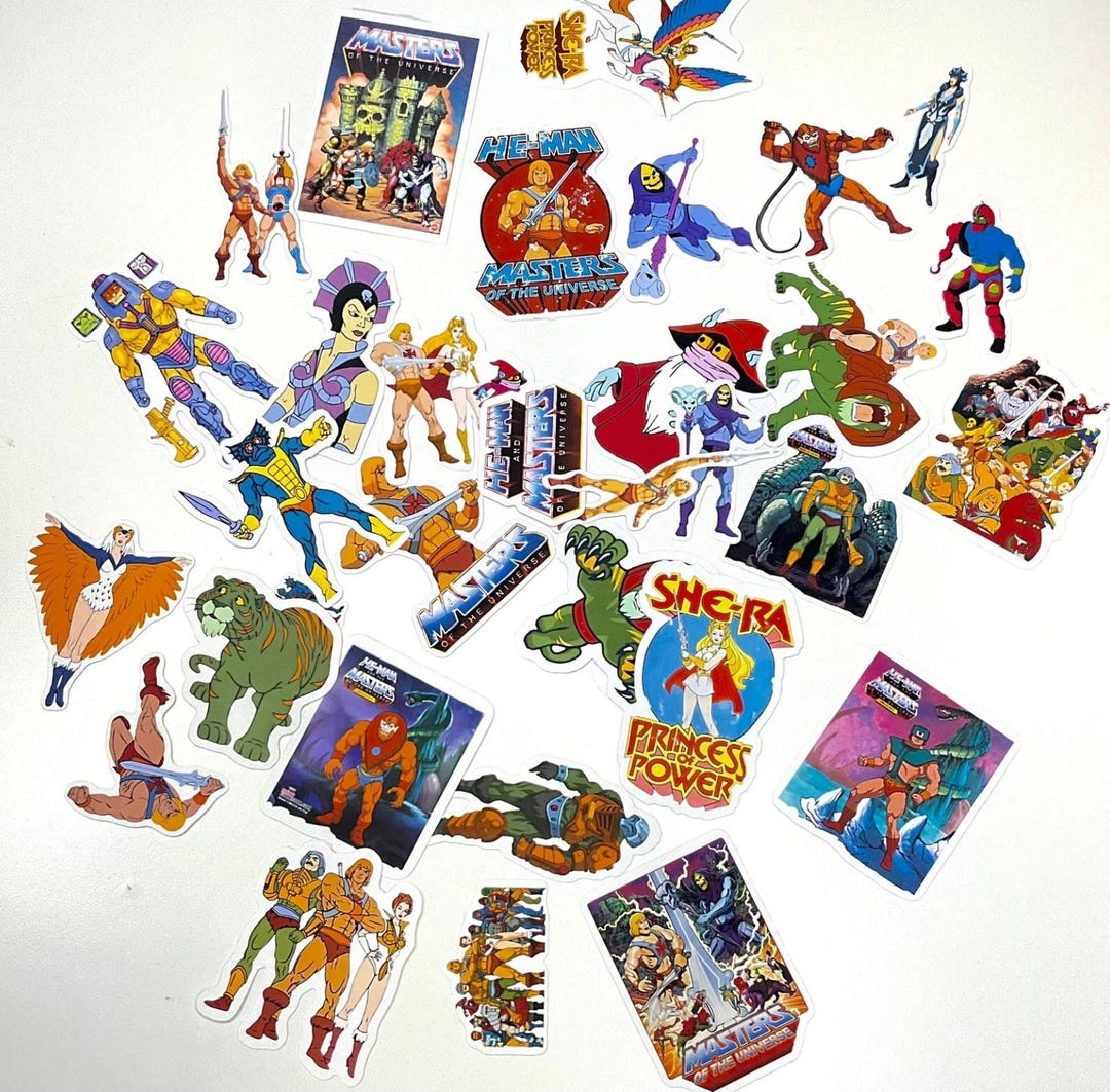 Heeman Sticker He Man Masters of the Universe Stickers 5 Pack 1980s Reproduction ...
