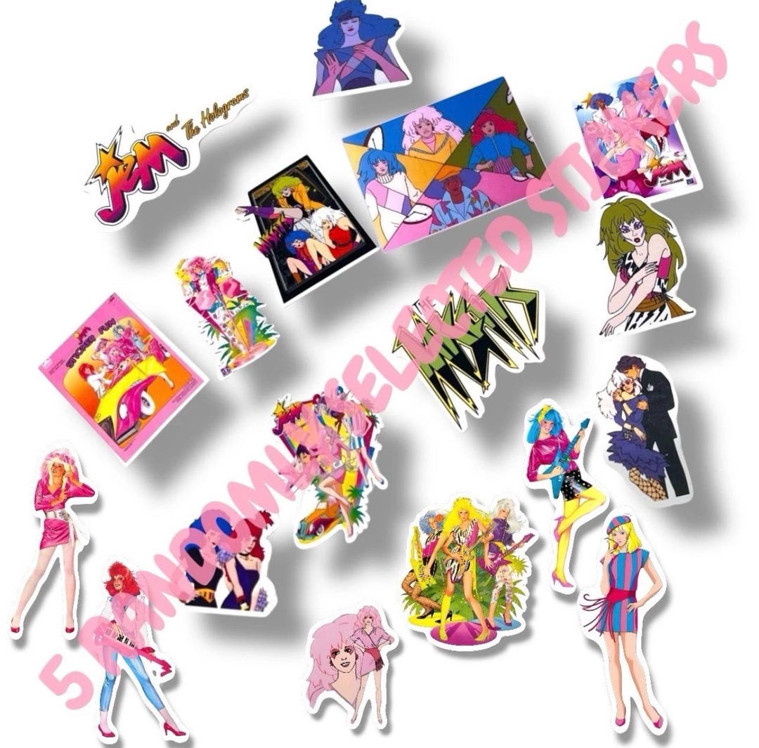 Jem and the Holograms 1980s Retro Stickers Water Resistant Decals 5 ...