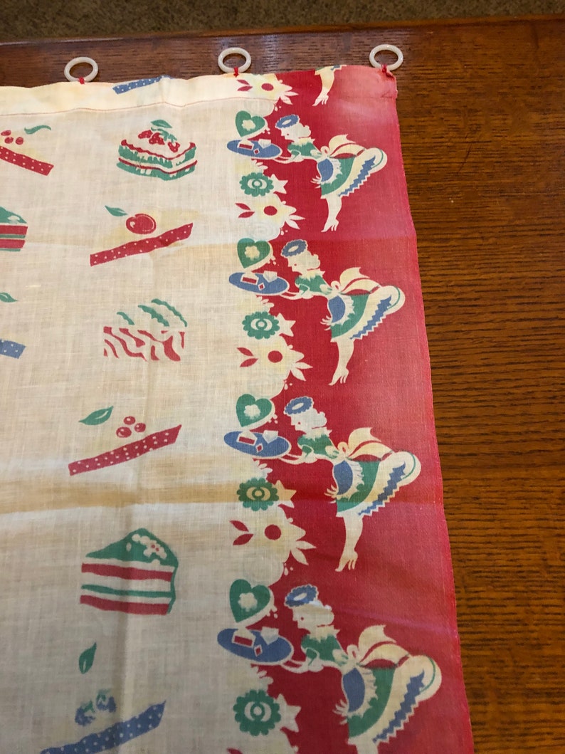 Vintage 1940 S Or 1950 S Curtains Hand Made Curtains Window Treatments Home Living Kromasol Com