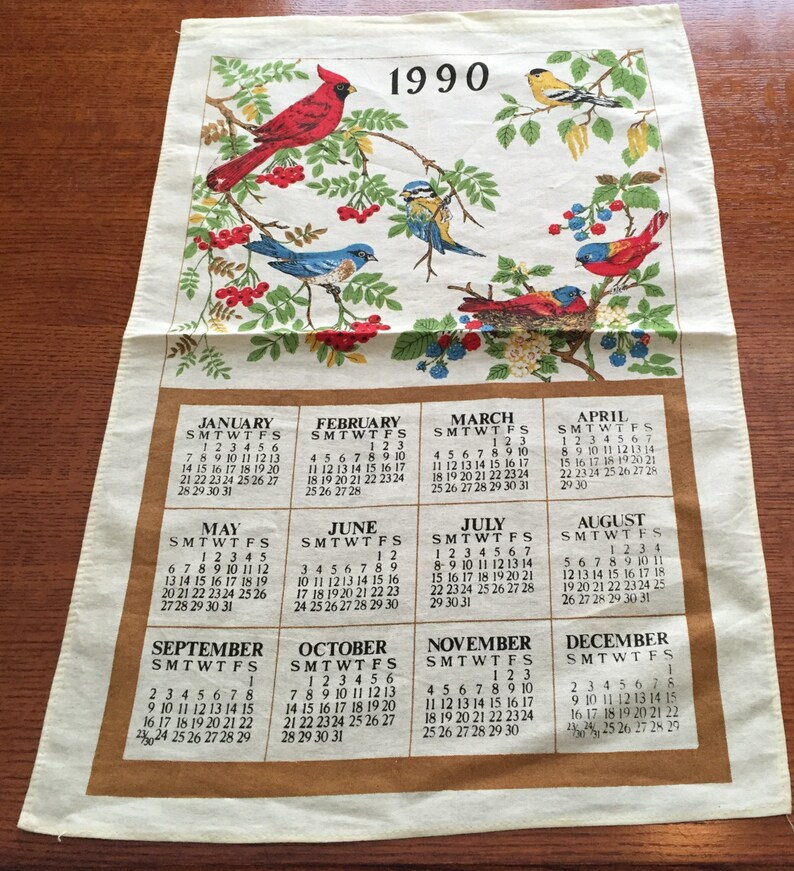 ON SALE NOW Vintage Cloth Calendars for Crafts or Displaying Etsy