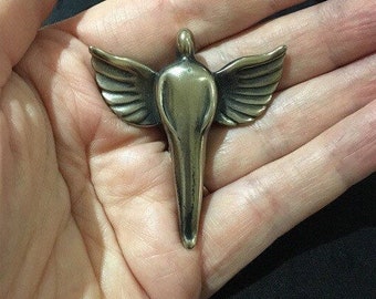 Bronze Empowerment Angel handmade contains quartz, angelite & selenite