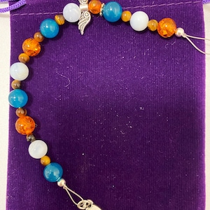 Archangel Sandalphon Angelic Energy Beads handmade with crystals and blessed with beautiful, divine energy with FREE positivity card