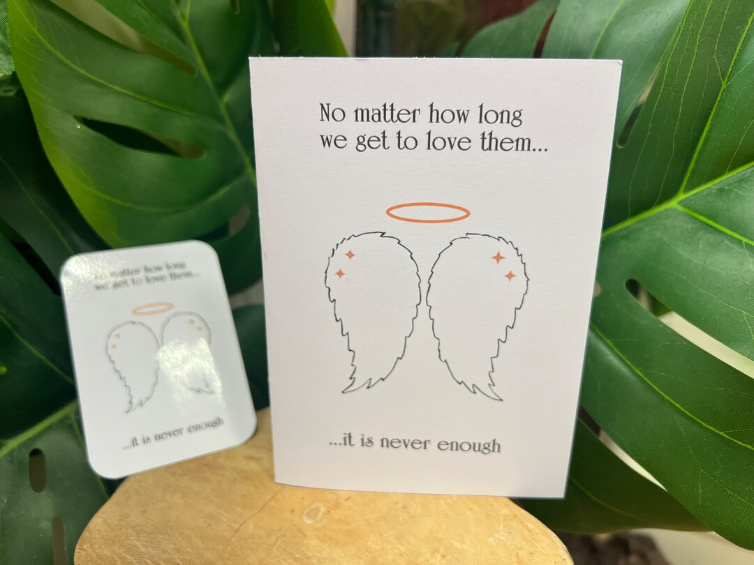 With Sympathy - Grieving - Angel Wings Design Captured as a Purse Card ...
