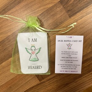 Mantra de inspiração angelical “Eu sou” Cartas para positividade, empoderamento e para sentir o amor
