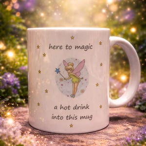 Fairy magic mug can be personalised with a name
