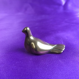 Dove small bronze 40mm the gift of Peace, handmade in Bronze using quartz, angelite, selenite,hand polished so feels smooth to the touch