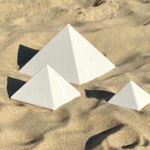 Pyramid handmade sacred sculpture created using the Golden ratio, powerful for healing & meditation, handmade using crystals