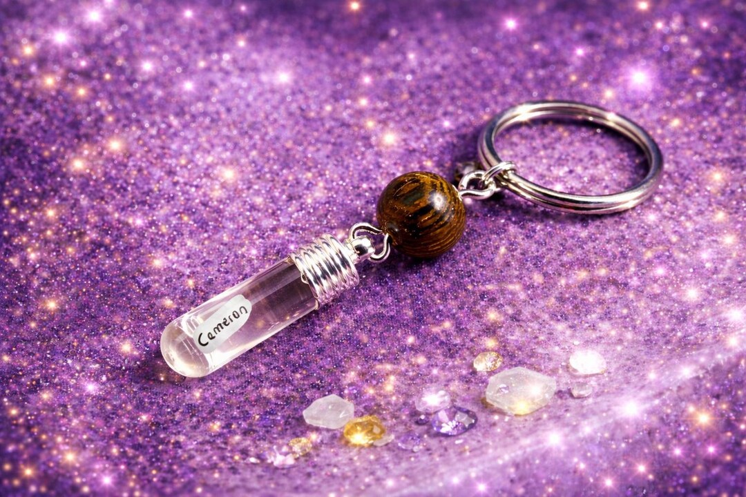 Name On Rice Ring PERSONALISED RICE Charm KEYRING Name on Rice - Personalised With Your ...