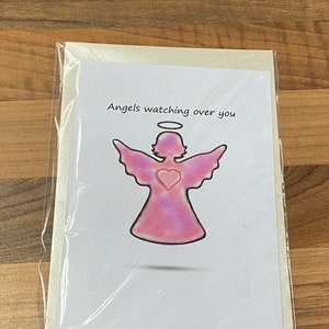 Angel watching over you Greetings card in A5 or A6 size with envelope BUY any 4 cards and GET 5th FREE