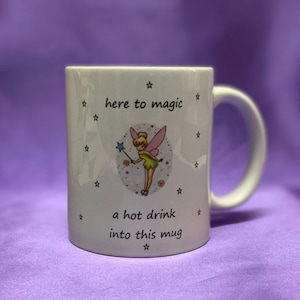 Fairy magic mug can be personalised with a name