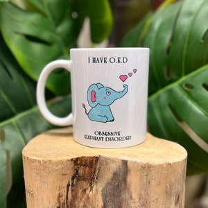 ELEPHANT  MUG (OED) can be personalised with a name