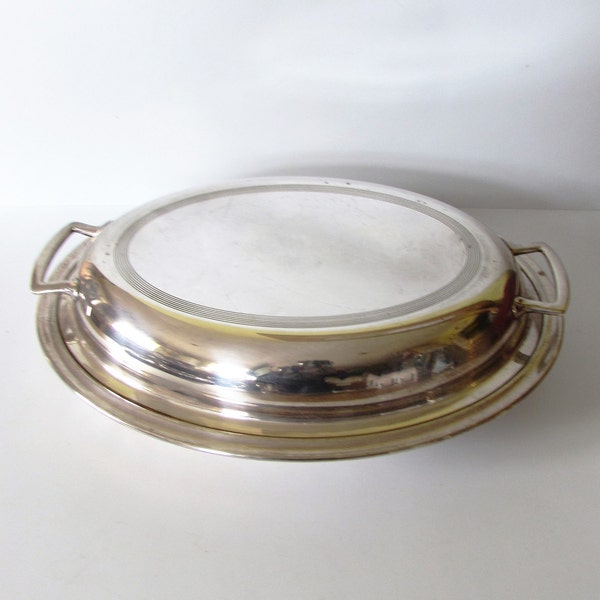 Stunning Large Vintage Oval Serving Dish With Lid - No G2578  MEMsArtShop.