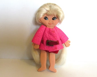 Vintage 'Ideal' FLATSY DOLL With Blond Hair 1969 - 5 Inches High /MEMsArtShop.