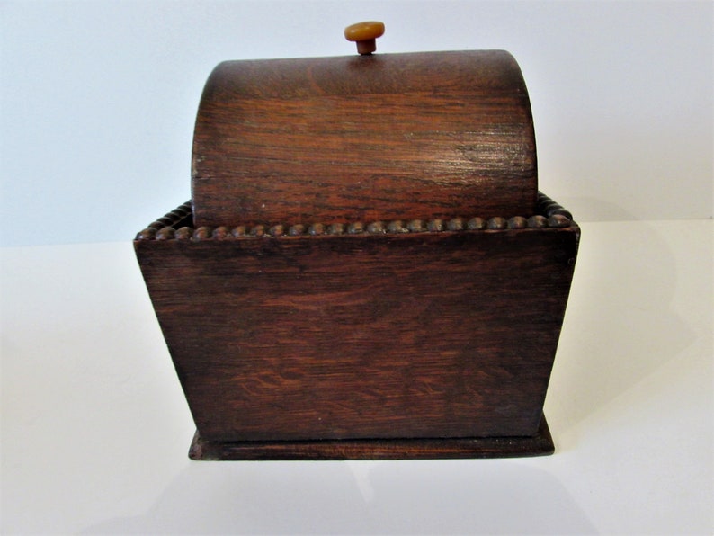 Antique Wooden Cigarette Dispenser/box With Roll Top. 1930s. Etsy