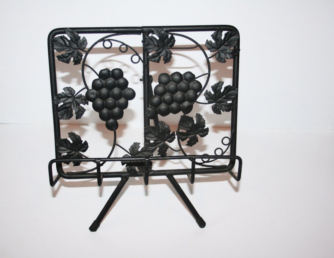 Stunning Black Metal Recipe Book Holder Shabby Chic Kitchen Etsy UK