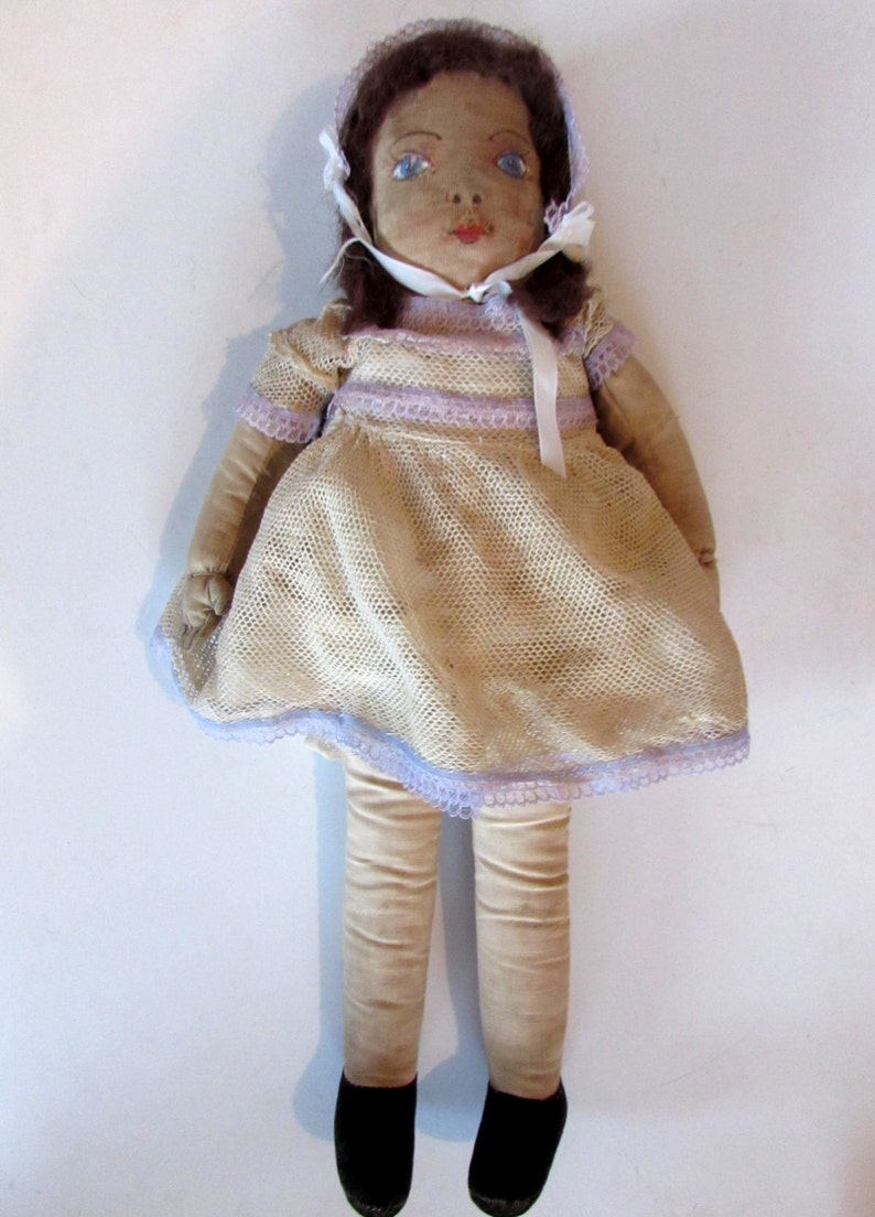 Beautiful Rare Antique/vintage Cloth Doll Etsy