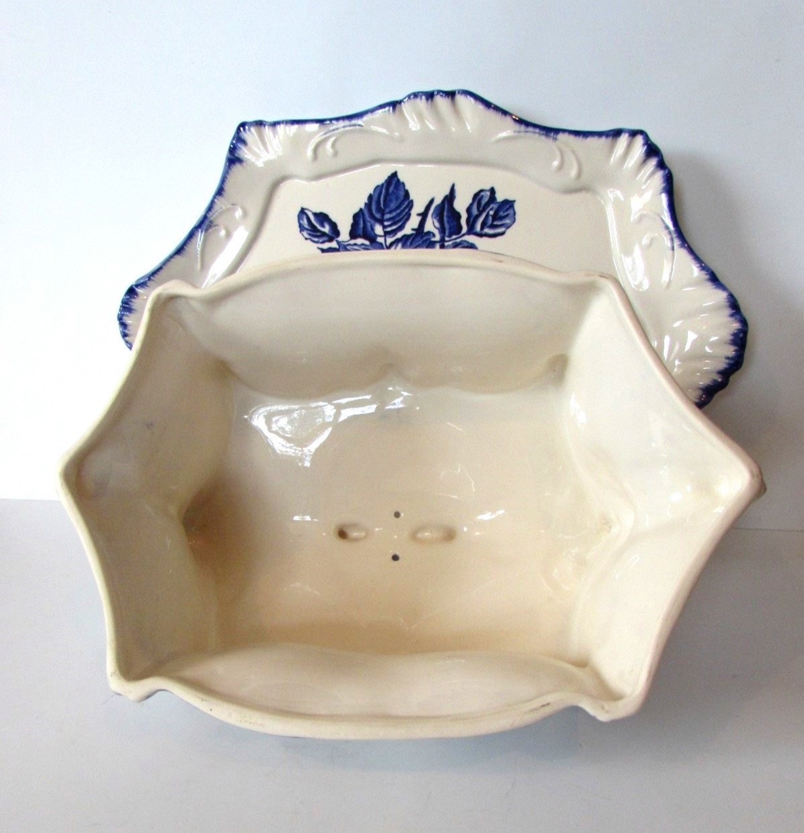 Large Antique Ironstone Staffordshire Cheese Dish With Lid Etsy