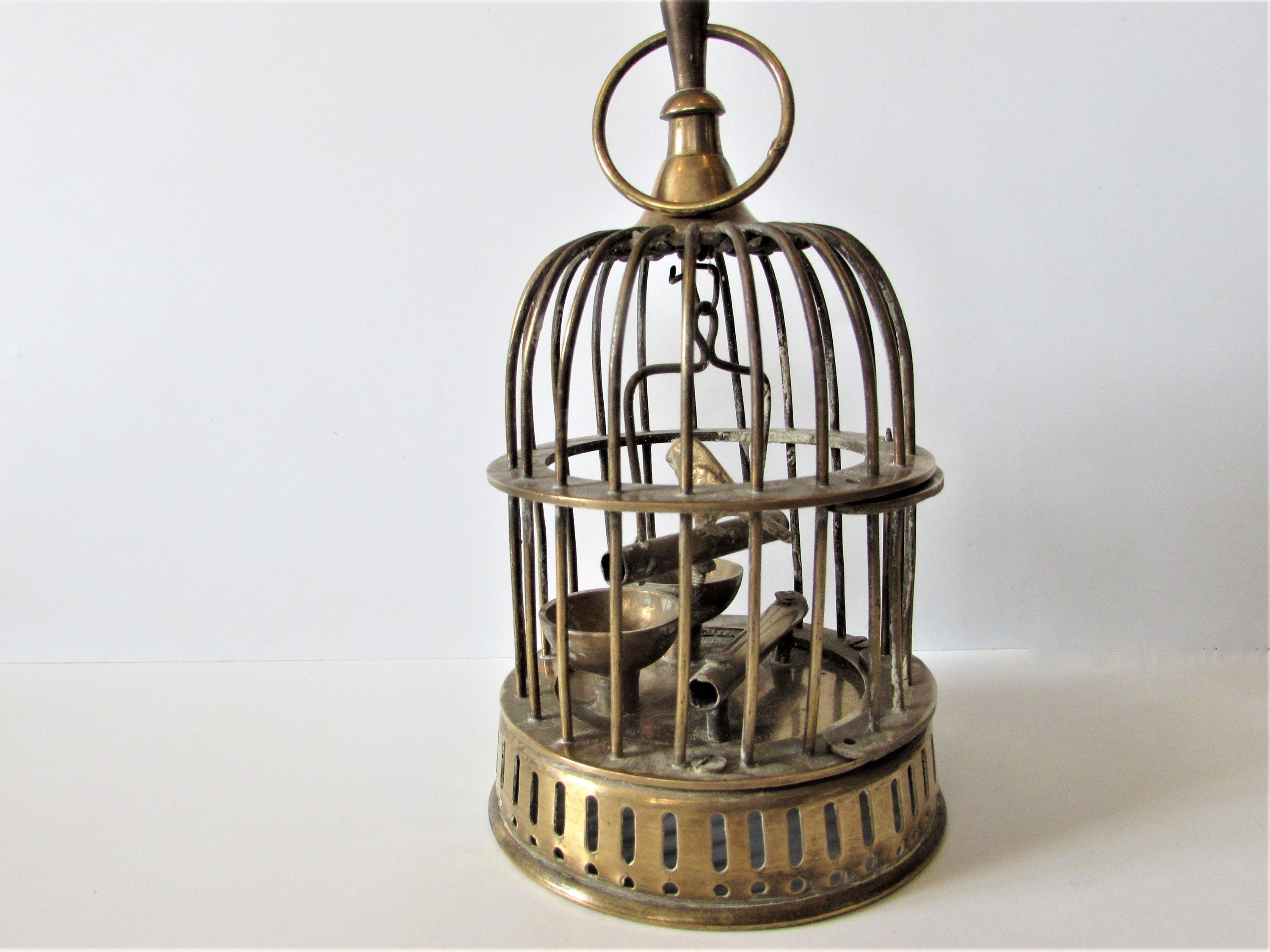 Small Brass Antique Bird Cage With Brass Bird on Perch. -  Canada