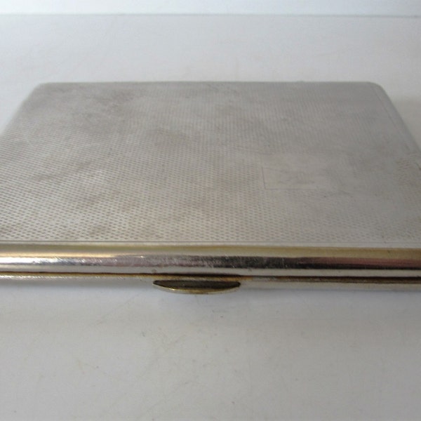 Vintage Silvertone Cigarette Case Which Shows Wear.