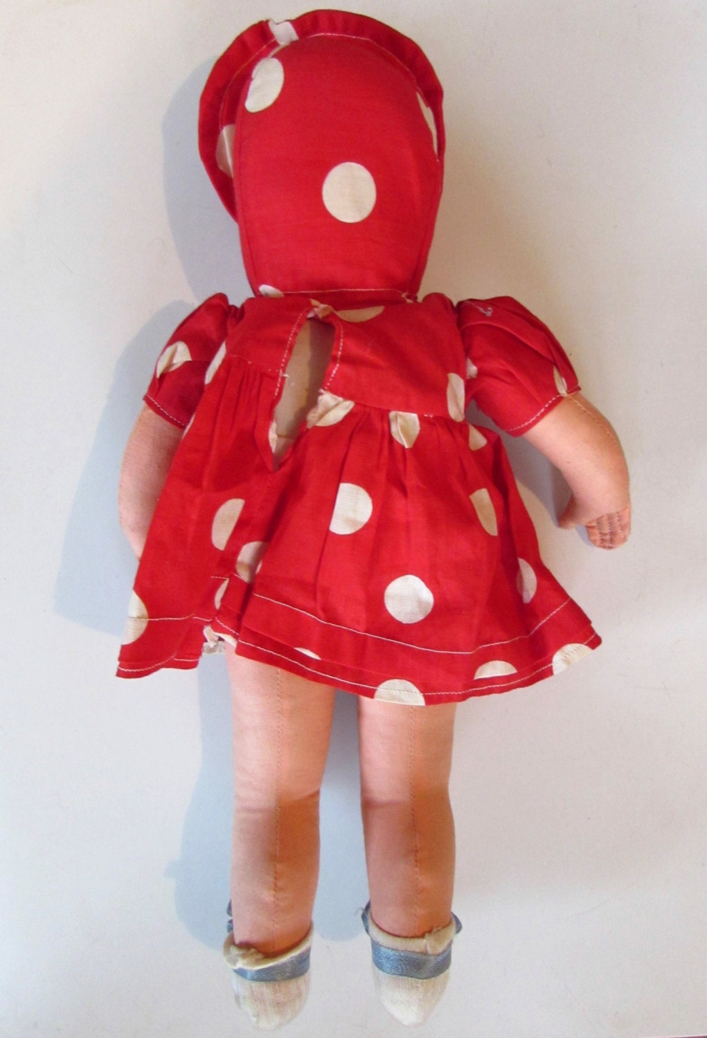 Beautiful Rare Vintage Cloth Doll With Plastic Face Etsy