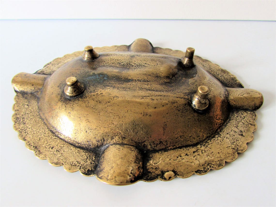 Unusual Rare Vintage Brass Ashtray With Wild Pheasants/grouse Etsy