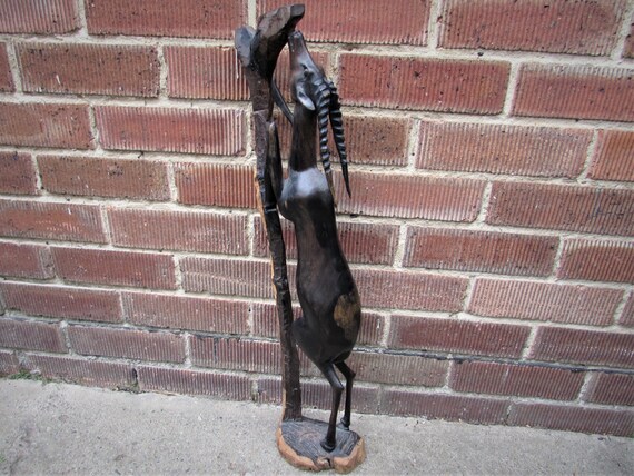 Very Unusual Large Heavy Carved Wood Sculptural Holder MEMsArtShop.